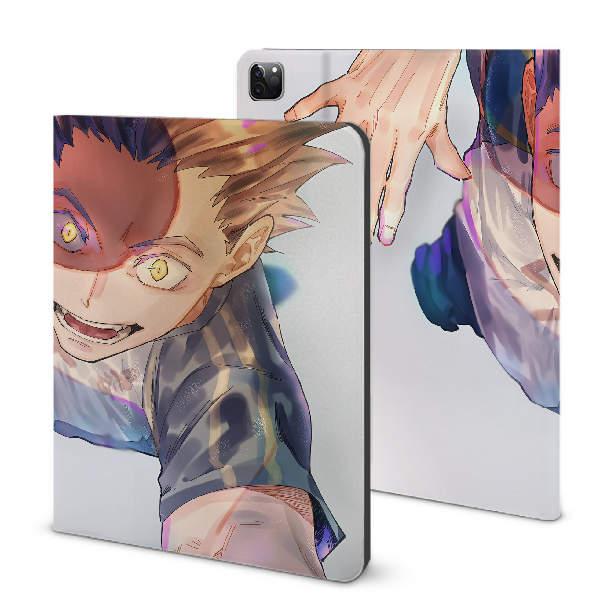 （画像用） ハイキュー!! Haikyu!! IPad ケース ブック型 PUレザー TPU 耐衝撃 軽量 薄型 ペン収納なし 全面保護 IPad 各モデル対応